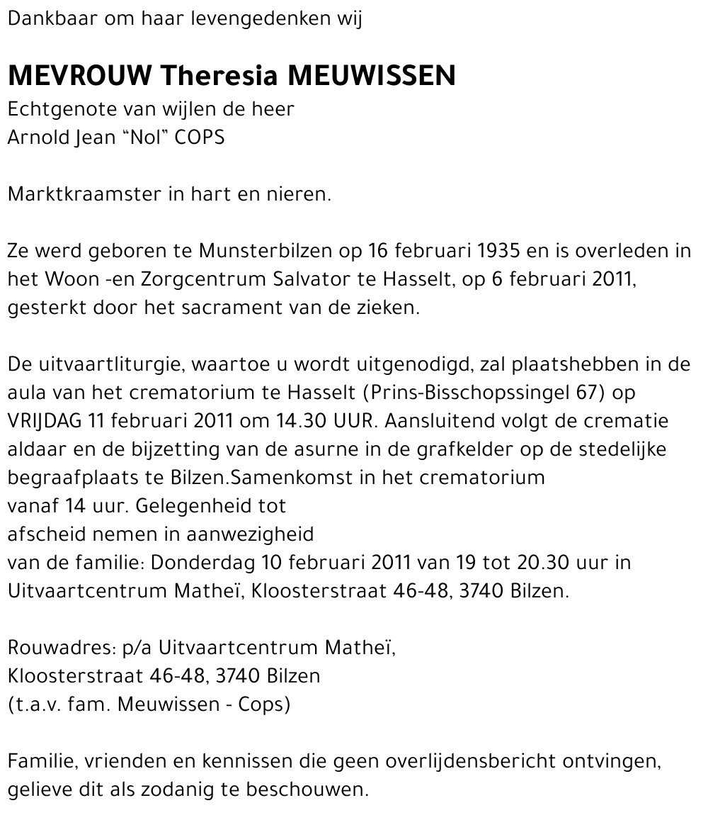 Theresia MEUWISSEN