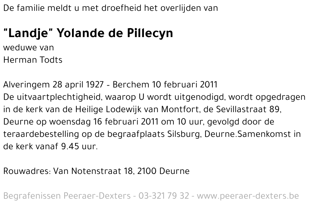 Yolande de Pillecyn