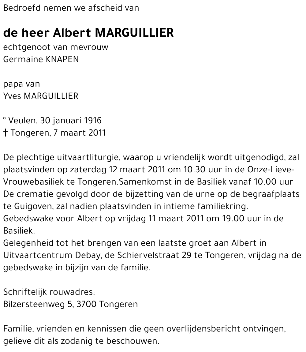 Albert MARGUILLIER