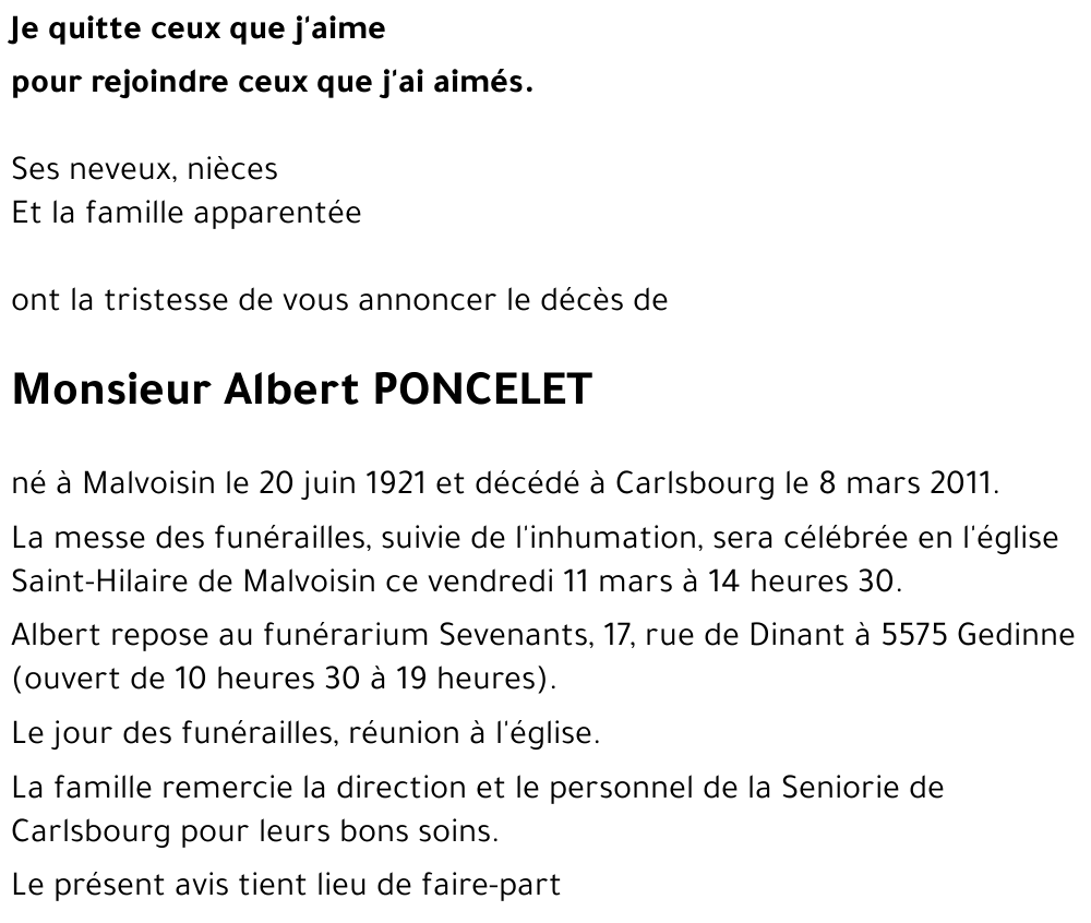 Albert PONCELET
