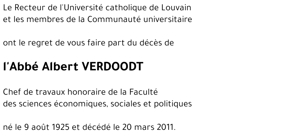 Albert VERDOODT