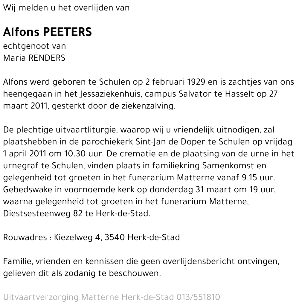 Alfons Peeters