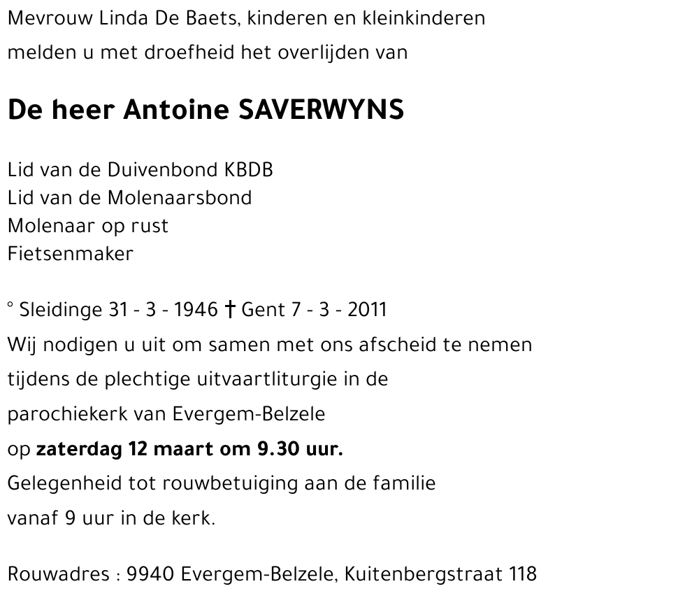 Antoine SAVERWYNS