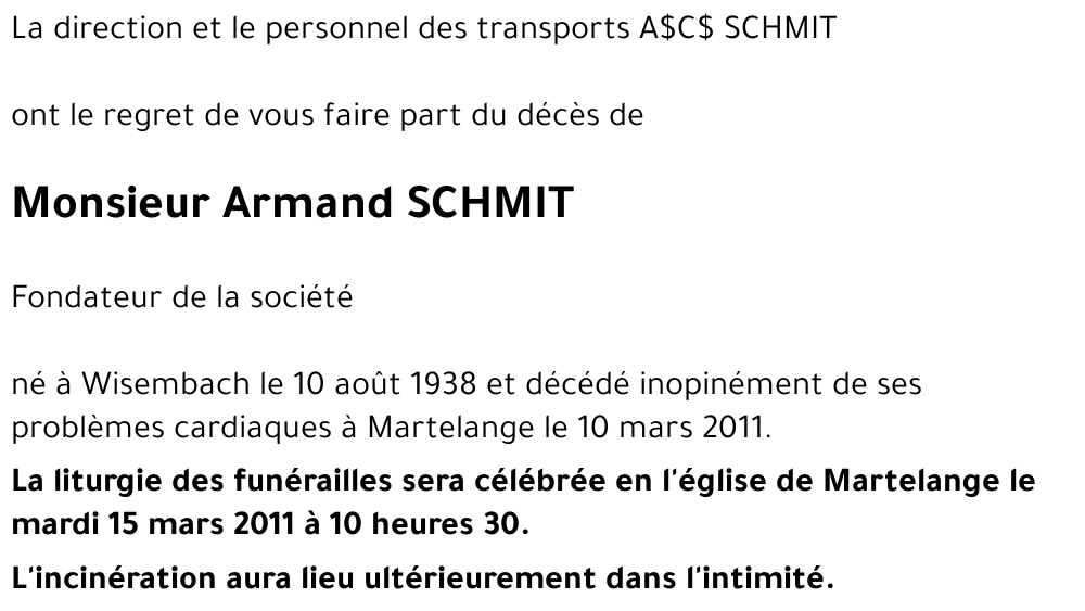 Armand SCHMIT
