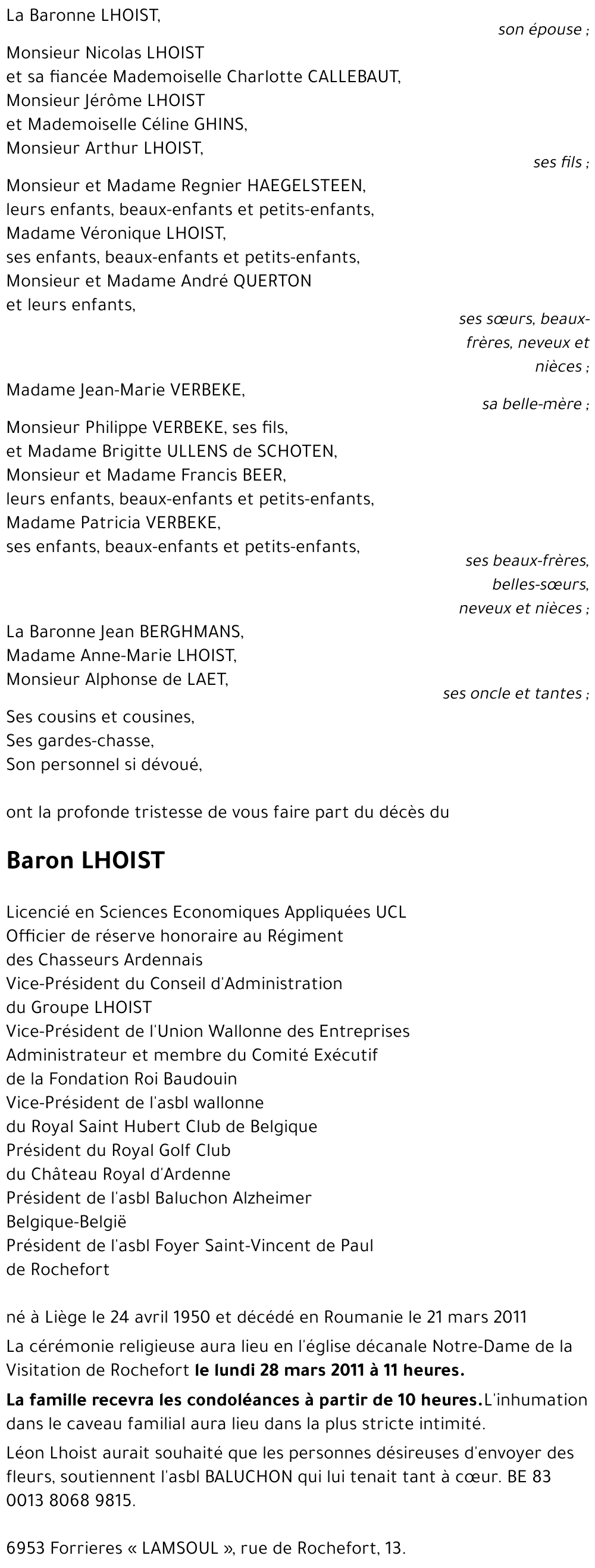 Baron LHOIST 