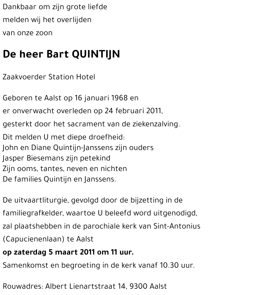 Bart QUINTIJN