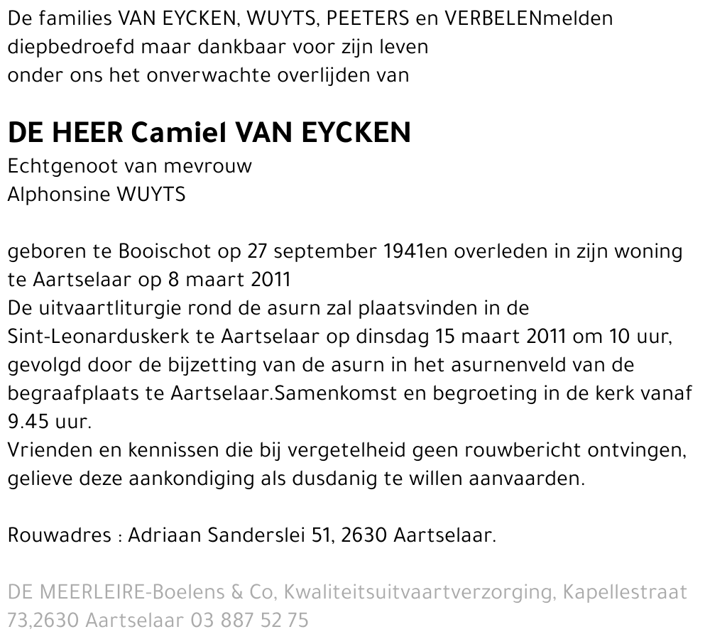 Camiel Van Eycken