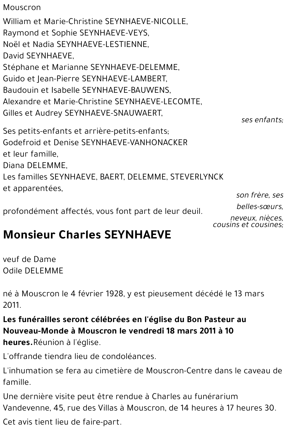 Charles SEYNHAEVE
