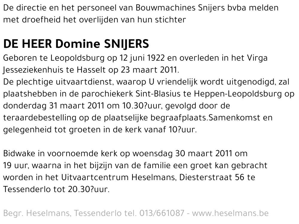 Domine Snijers