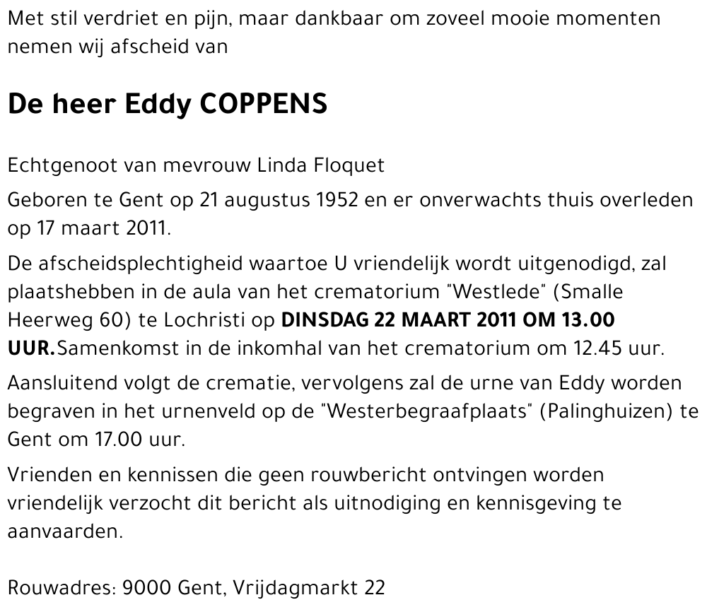 Eddy COPPENS