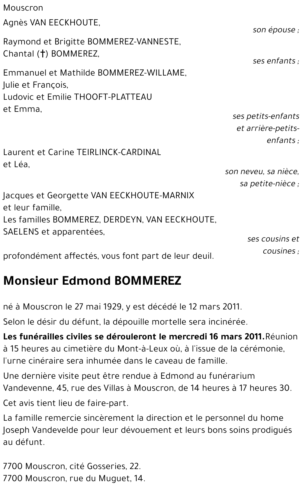 Edmond BOMMEREZ
