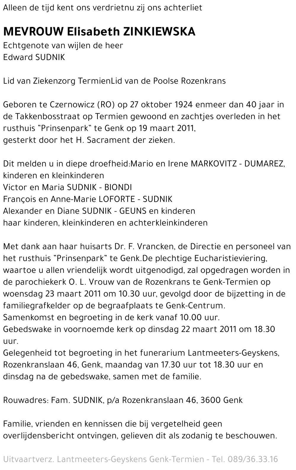 Elisabeth ZINKIEWSKA