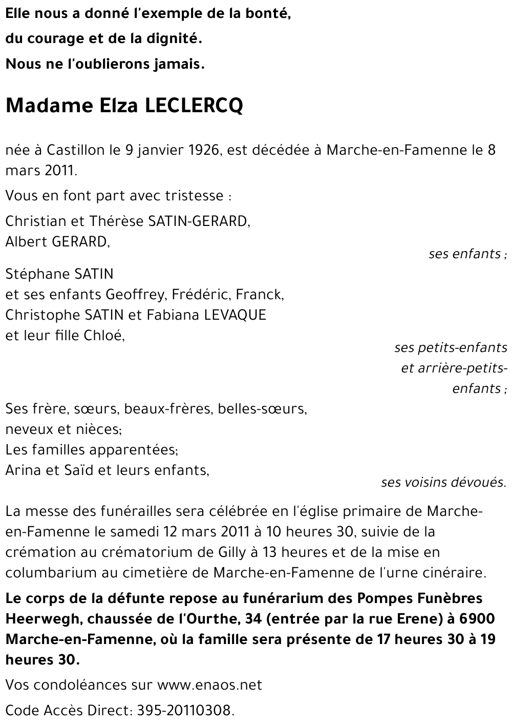 Elza LECLERCQ