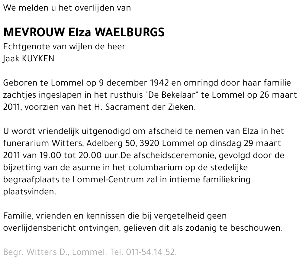 Elza Waelburgs
