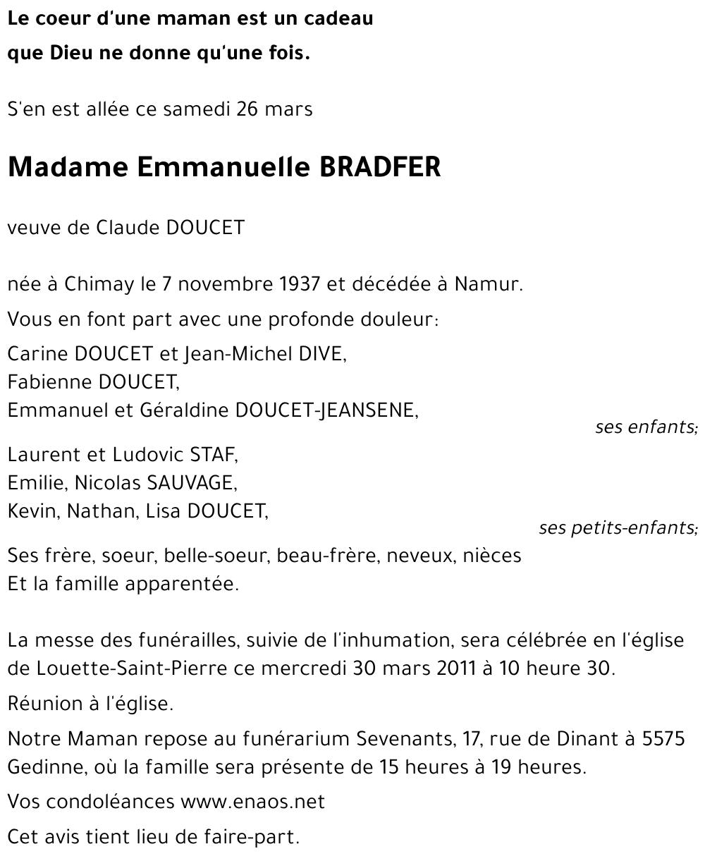 Emmanuelle BRADFER