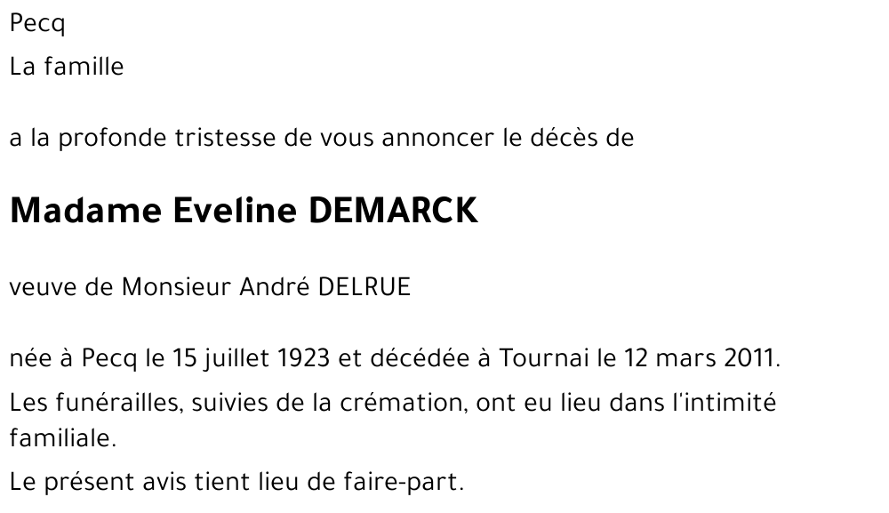Eveline DEMARCK