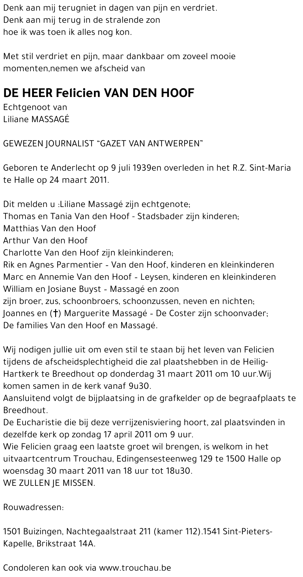 Felicien Van den Hoof