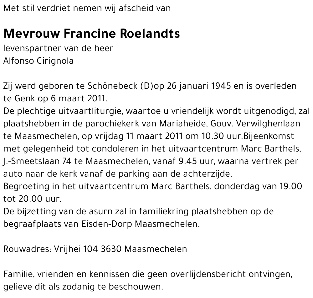 Francine Roelandts