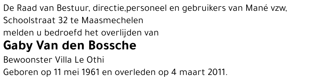 Gaby Van den Bossche