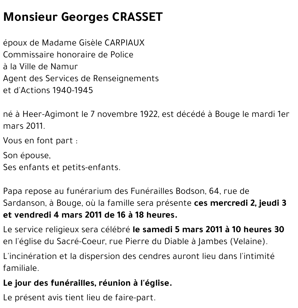 Georges CRASSET