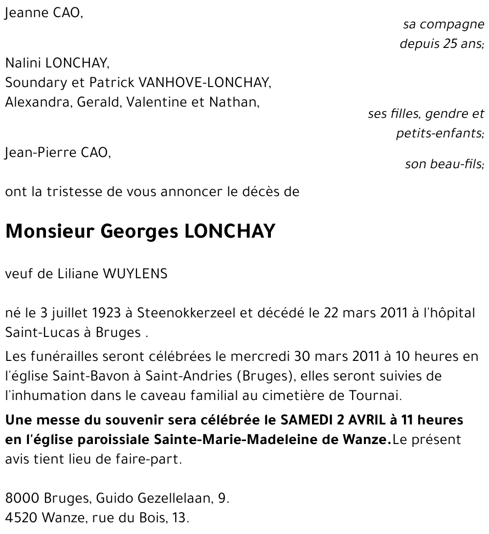 Georges LONCHAY