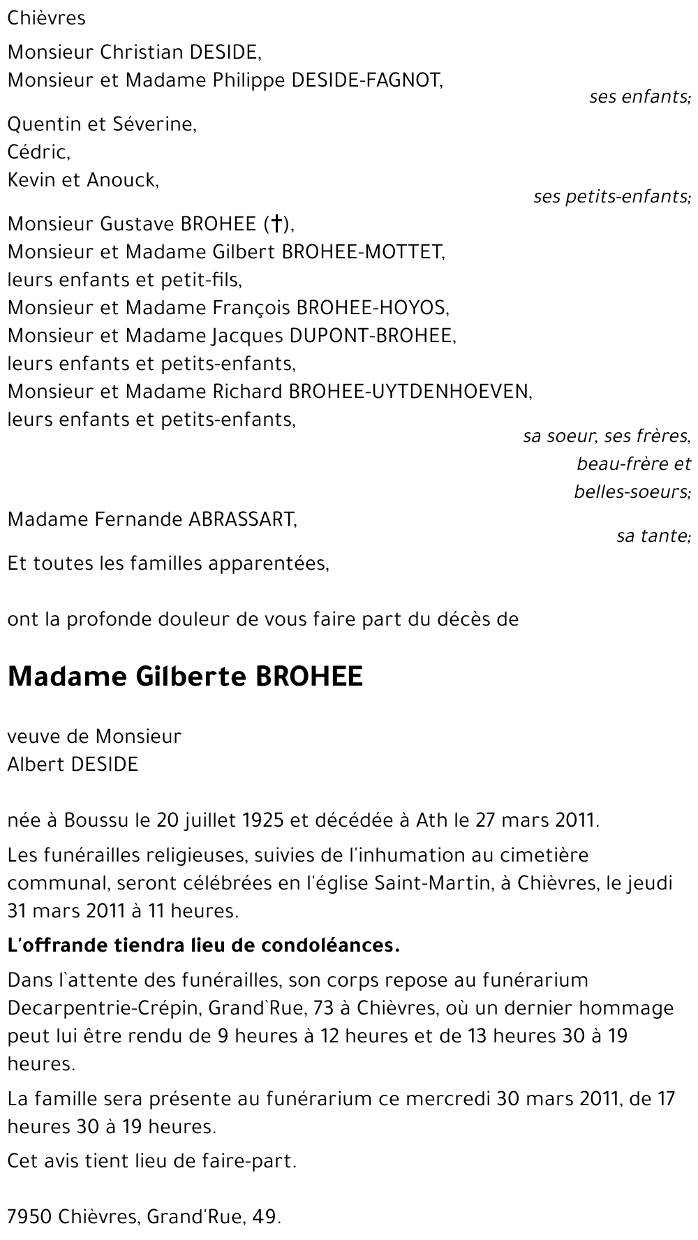 Gilberte Brohée