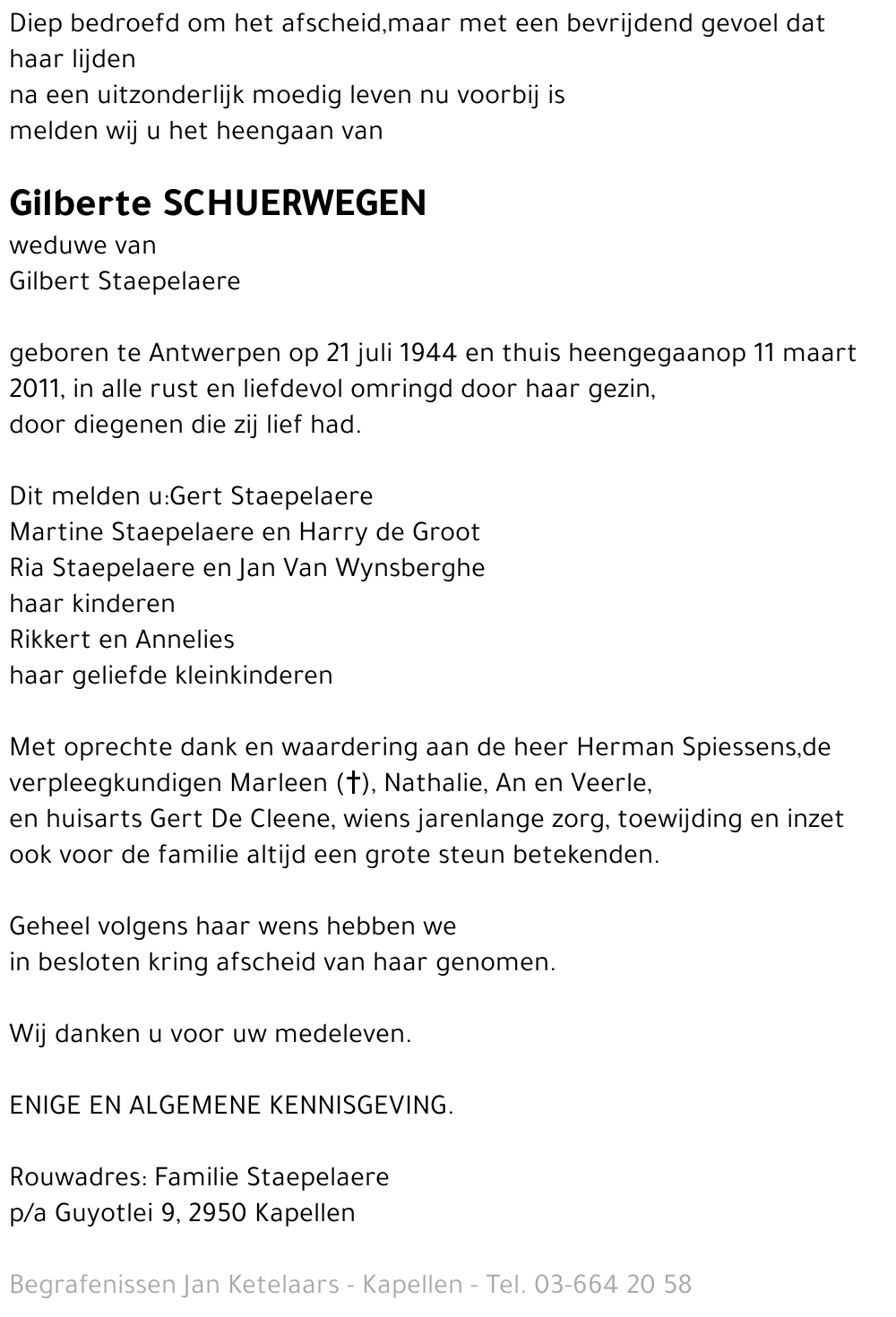 Gilberte Schuerwegen