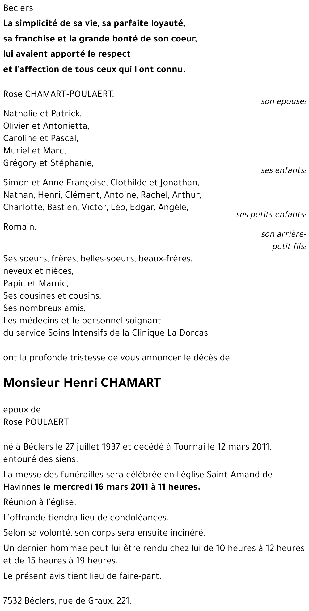 Henri CHAMART