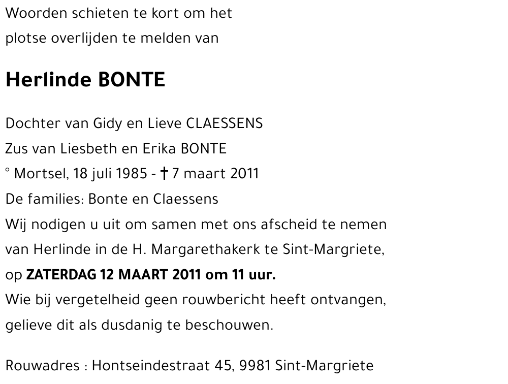 Herlinde BONTE