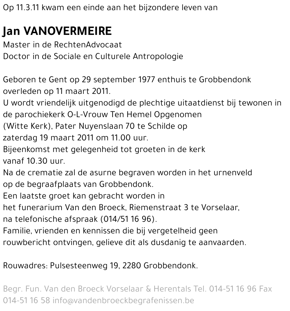 Jan Vanovermeire