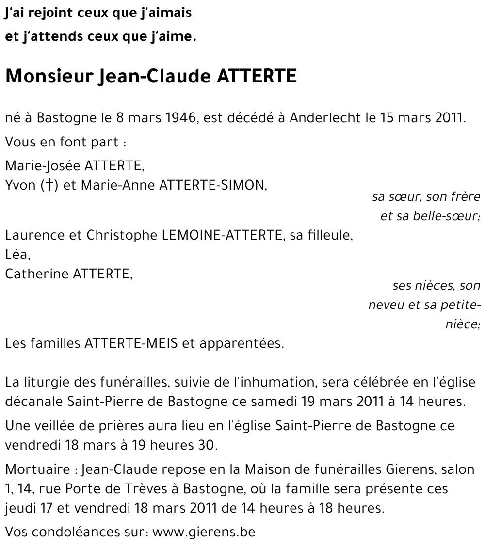 Jean-Claude ATTERTE