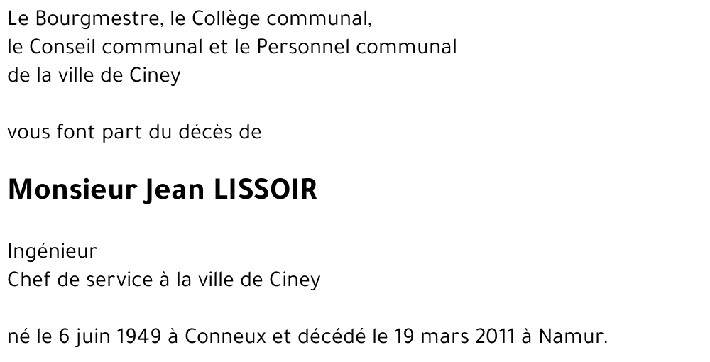 Jean LISSOIR