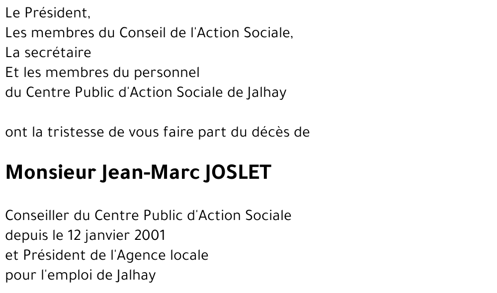 Jean-Marc JOSLET