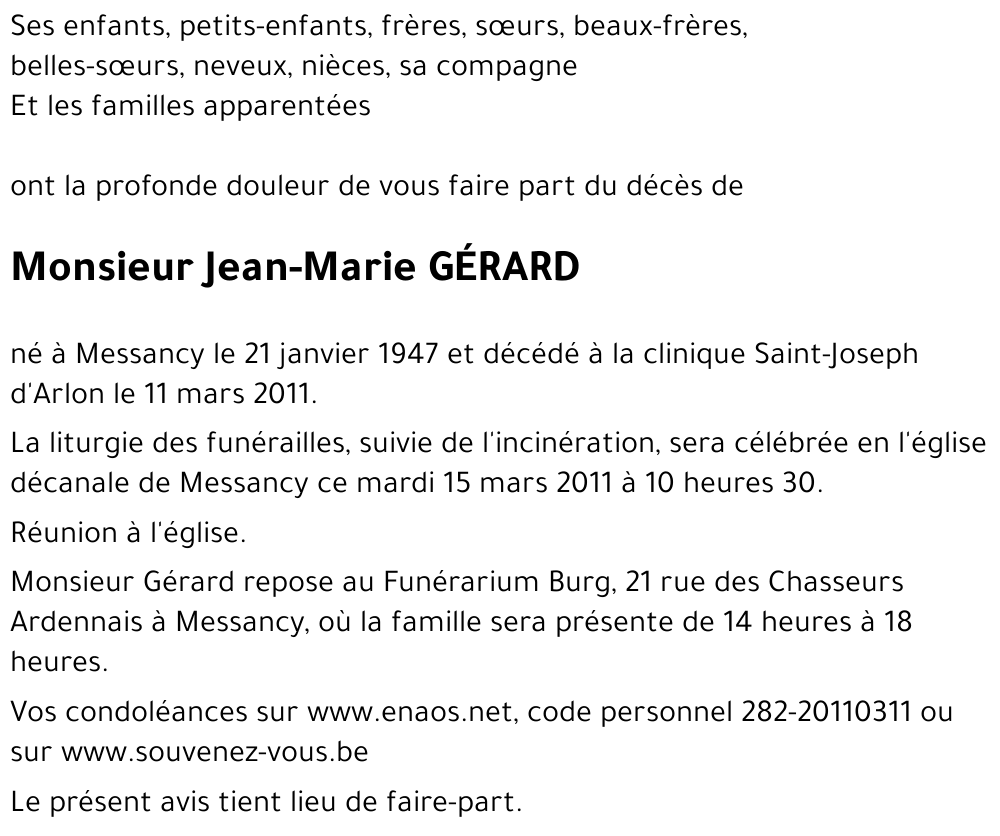 Jean-Marie GERARD