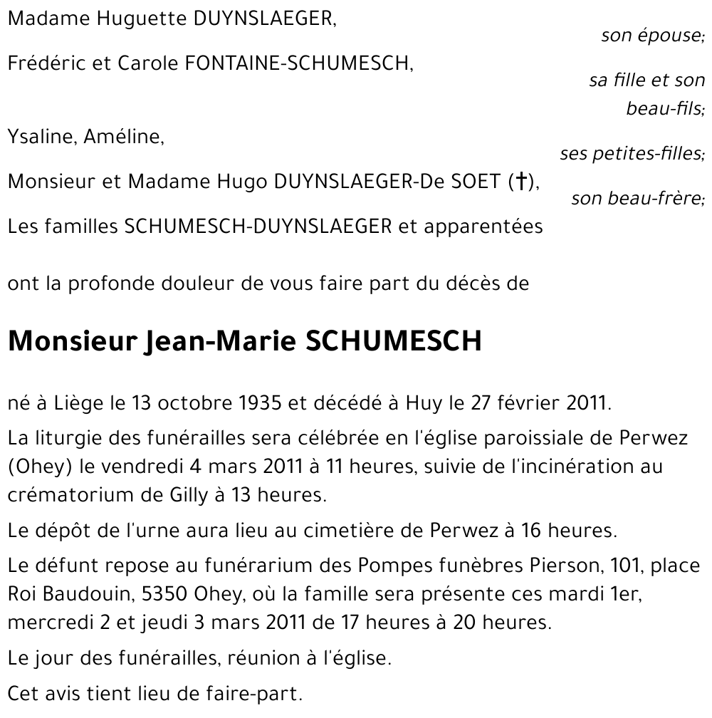 Jean-Marie SCHUMESCH