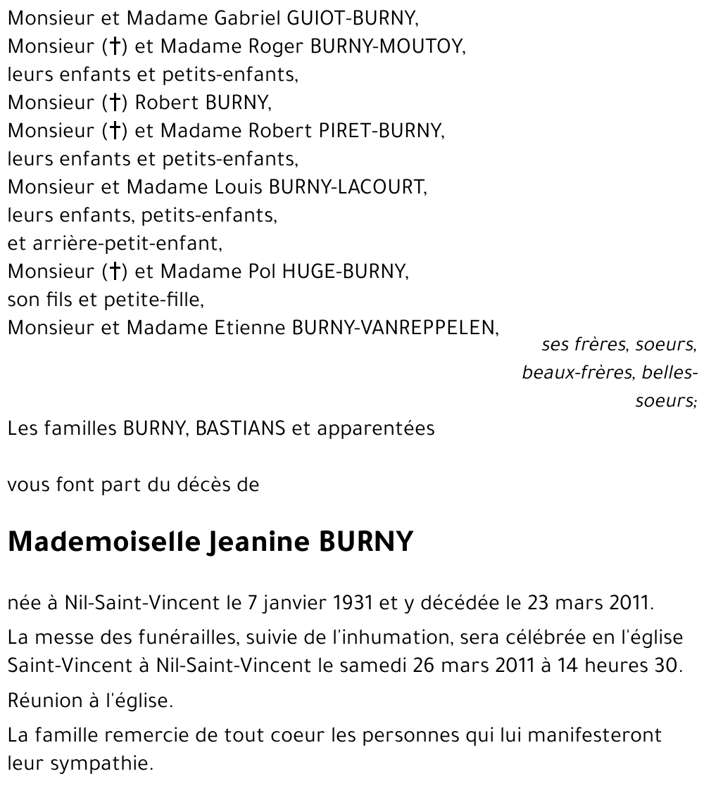 Jeanine BURNY