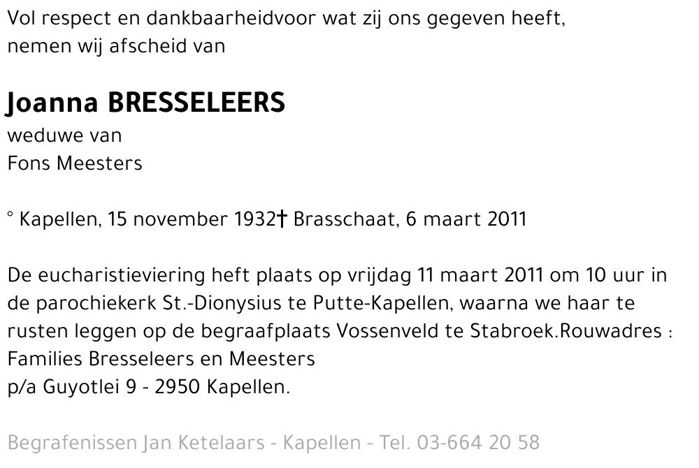 Joanna Bresseleers