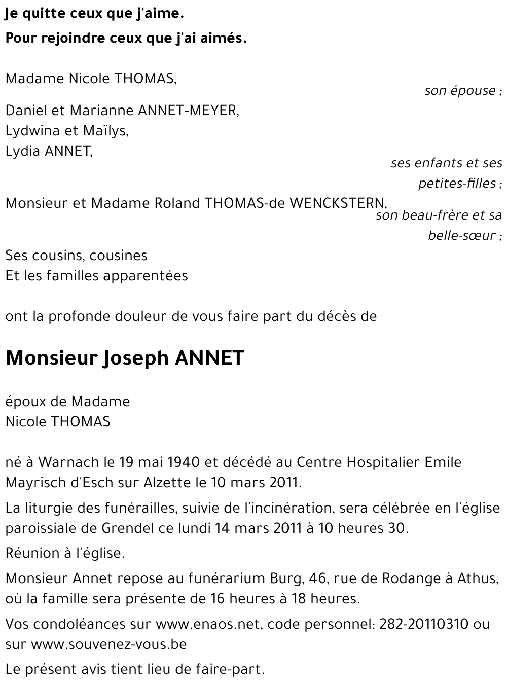 Joseph ANNET