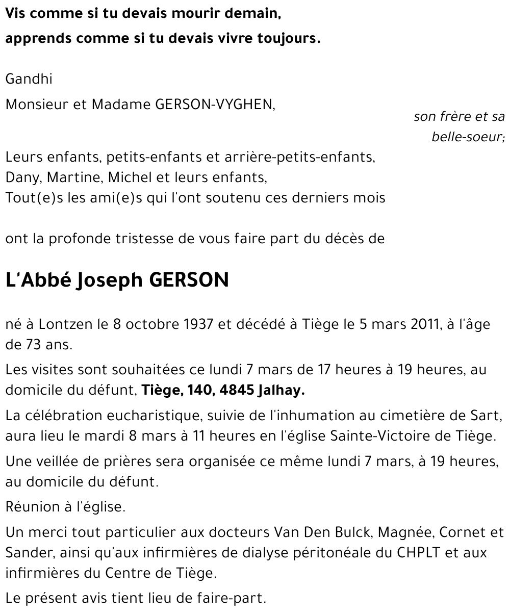 Joseph GERSON