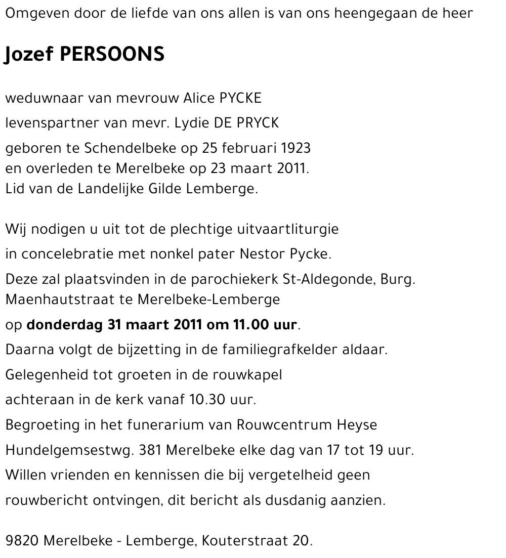 Jozef PERSOONS