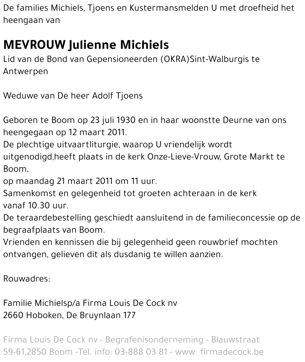 Julienne Michiels