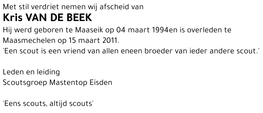 Kris Van De Beek