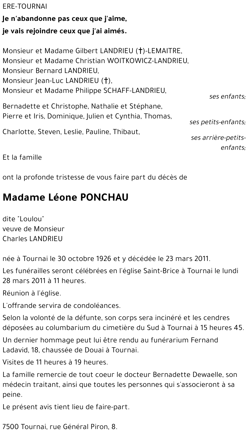 Léone PONCHAU