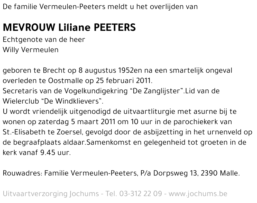 Liliane Peeters