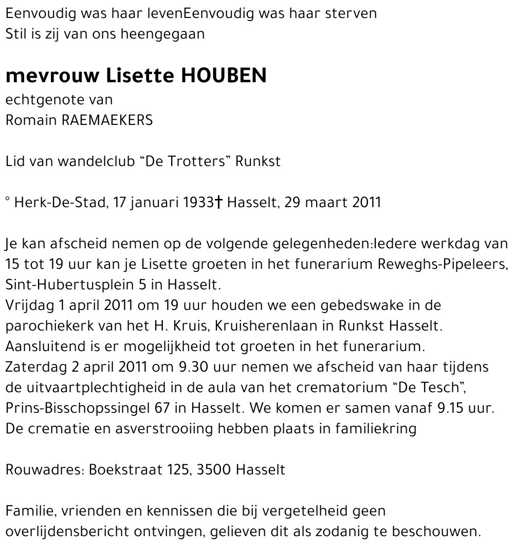 Lisette HOUBEN