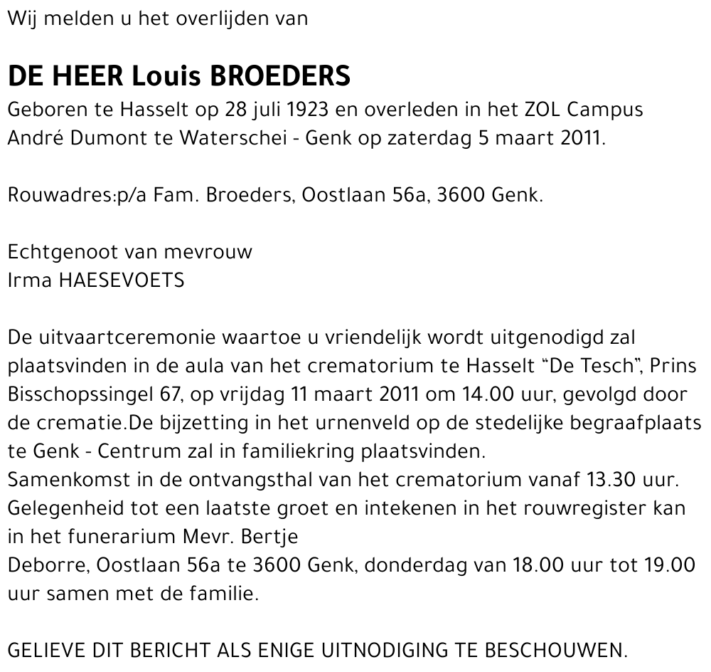 Louis BROEDERS