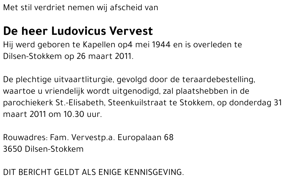 Ludovicus Vervest