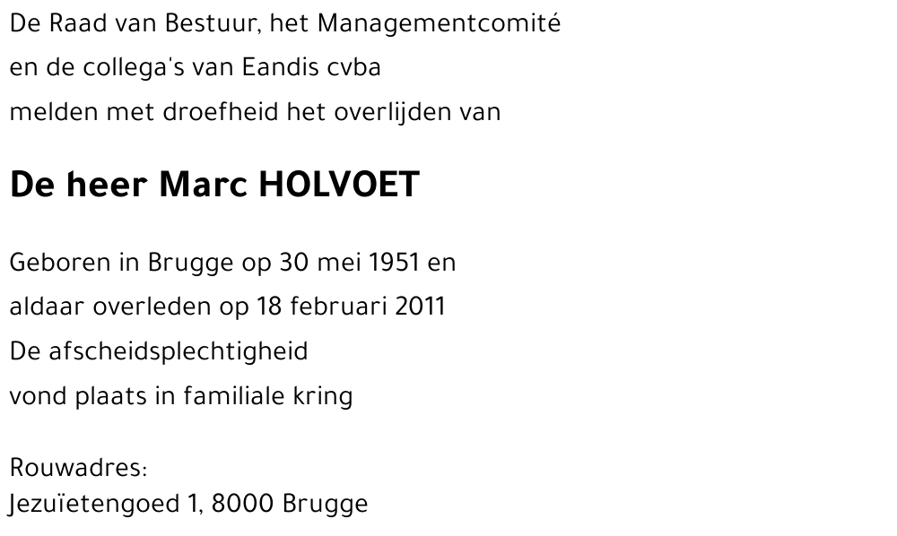 Marc HOLVOET