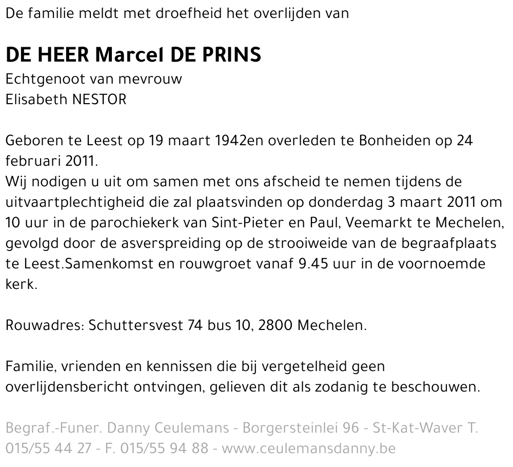 Marcel De Prins