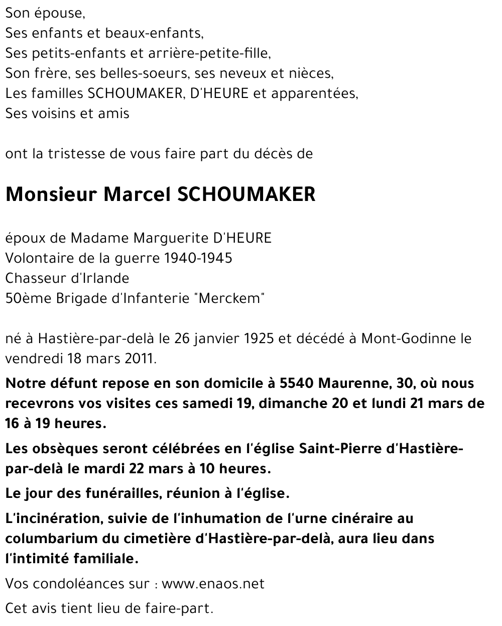 Marcel SCHOUMAKER